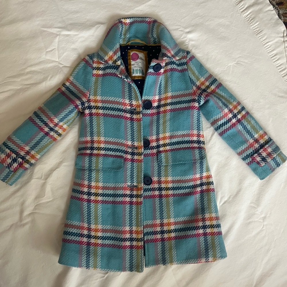 Mini Boden Multicolor Plaid Jacket
